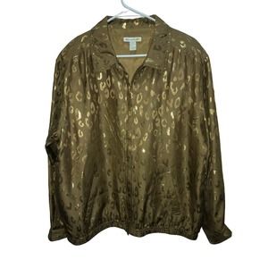 Mureli Vintage  silk gold animal print women jacket. Like new condition
